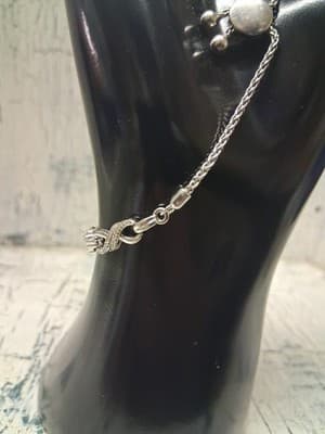 Ross Simons Boho Bracelet Infinity Diamond Sterling Silver Adjustable Slide Exc - Thumbnail 5