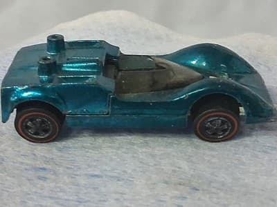 Hot Wheels Redline CHAPARRAL 2G Aqua / Black Interior USA 1968 No Spoiler - Thumbnail 7