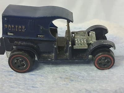 HOT WHEELS REDLINE 1969 Paddy Wagon Dark Blue Car Vtg - Thumbnail 6