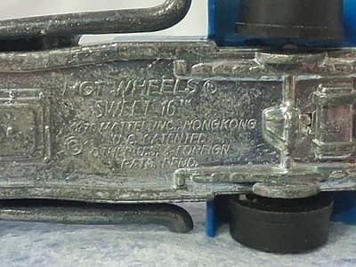 Hot Wheels 1970 Redline Baby Blue Sweet 16 Die cast Car, Good Shape Hong Kong! - Thumbnail 12