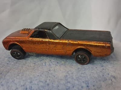 Hot Wheels Y24 Original 1968 Redline US CUSTOM FLEETSIDE Spectraflame Orange 🛻 - Thumbnail 4