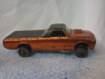 Hot Wheels Y24 Original 1968 Redline US CUSTOM FLEETSIDE Spectraflame Orange 🛻 - Thumbnail 5