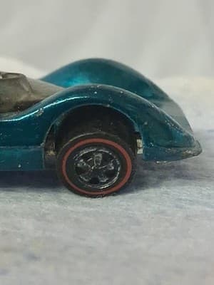 Hot Wheels Redline CHAPARRAL 2G Aqua / Black Interior USA 1968 No Spoiler - Thumbnail 9