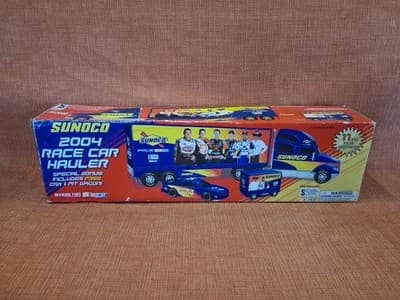 SUNOCO 2004 Race Car Hauler w/Car & Pit Wagon NASCAR New In Box