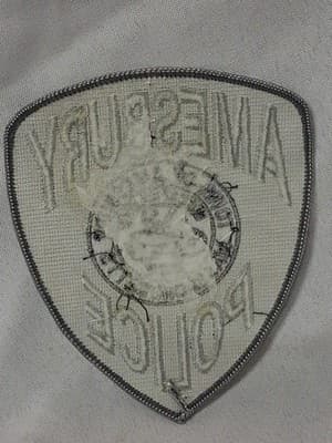 Amesbury Police (Massachusetts) 1st Issue Subdued Shoulder Patch OBSOLETE - Thumbnail 3