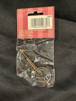 Springfield Collection Doll Eyeglasses For 18” Dolls - Gold & Black - New - Thumbnail 2