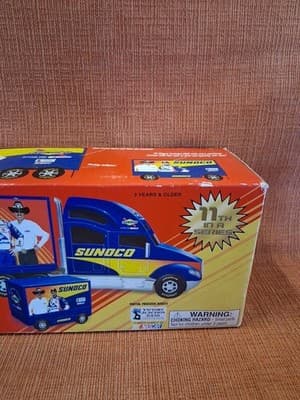 SUNOCO 2004 Race Car Hauler w/Car & Pit Wagon NASCAR New In Box - Thumbnail 4