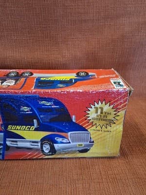 SUNOCO 2004 Race Car Hauler w/Car & Pit Wagon NASCAR New In Box - Thumbnail 10