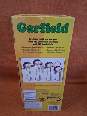Giant Garfield Pez Candy Dispenser NEW in Box 2003 Blue Cartoon Cat RARE - Thumbnail 7