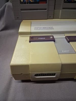 Nintendo Super Nintendo Console + 2 Games + Controller Tested + Manuals Original - Thumbnail 3