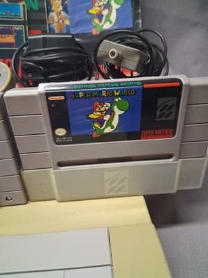 Nintendo Super Nintendo Console + 2 Games + Controller Tested + Manuals Original - Thumbnail 6
