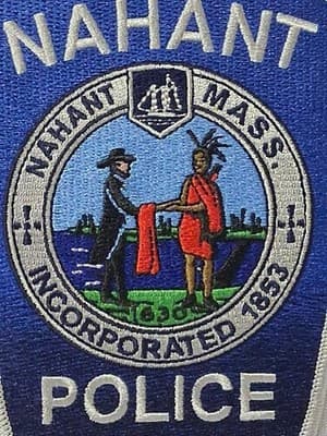 PATCH LAW ENFORCEMENT POLICE NAHANT MASSACHUSETTS Nice! Vibrant Colors OBSOLETE - Thumbnail 2