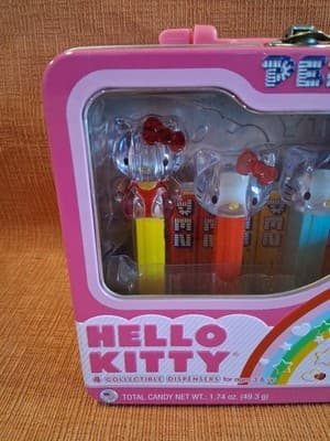 Hello Kitty Pez Gift Set Retired Collectible Dispensers w Display Case Sealed - Thumbnail 2