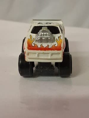 Vintage 1987 Road Champs Micro Machines Vette Lifted White Corvette Flames - Thumbnail 2