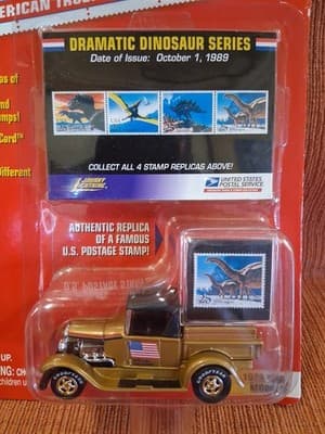 NIP JOHNNY LIGHTNING UNITED STATES POSTAL SERVICE 1929 FORD MODEL A P/U TAN - Thumbnail 2