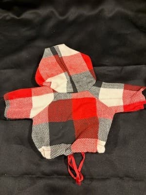 Cute Handmade Designer Outfit For 18" American Girl Checkered Top Red Black - Thumbnail 2