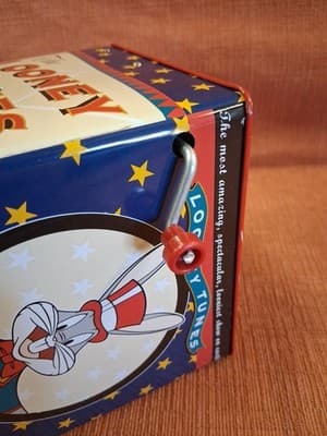 VTG Looney Tunes Bugs Bunny Jack-in-the-Box Tin Warner Bros Studio Store 1994 - Thumbnail 9