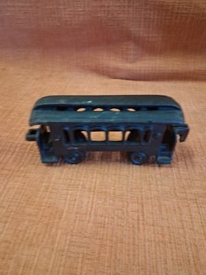 Vintage Original Cast Iron Trolly Car Toy - Thumbnail 3