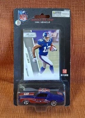 New York Giants Diecast Ford Car With Steve Smith Prestige Card