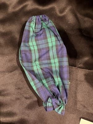Cute Handmade Designer Outfit For 18" American Girl Plaid green Blue Pants - Thumbnail 2