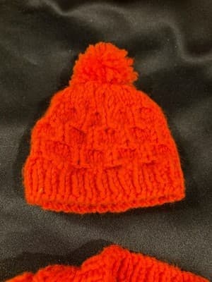 Cute Handmade Designer Outfit For 18" American Girl Hooded Knit Red Top W Hat - Thumbnail 2