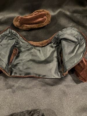 Cute Handmade Designer Outfit For 18" American Girl Hooded Brown Fuzzy Top - Thumbnail 3