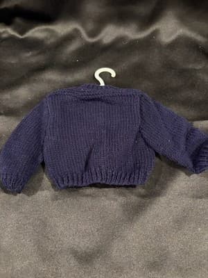 Cute Handmade Designer Outfit For 18" American Girl Navy Button Up Top - Thumbnail 2