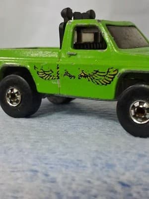 Vintage 1977 Hot Wheels Chevrolet Green Eagle Pickup Truck Blackwall Hong Kong - Thumbnail 6