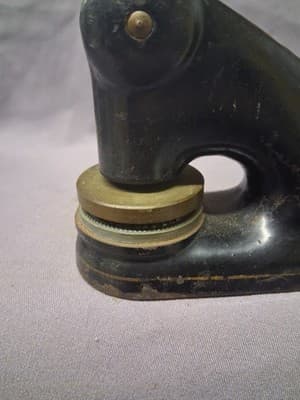 Vtg 1931 Cast Iron Seal Press Embosser Ree Rock Bottling Co Of Portland Maine - Thumbnail 2