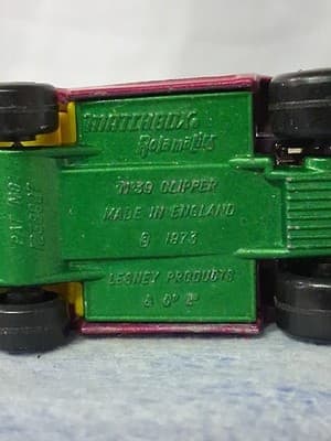 1973 Matchbox Lesney Rolamatics Pink Clipper No. 39 Great Condition - Thumbnail 8
