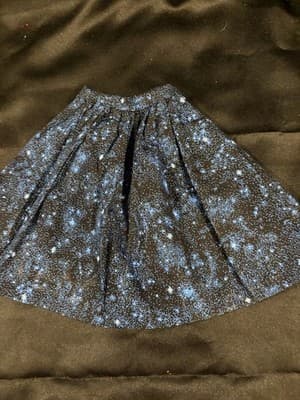 Blue Sparkling Pattern With Flowers Outfit For 18" American Girl Dolls