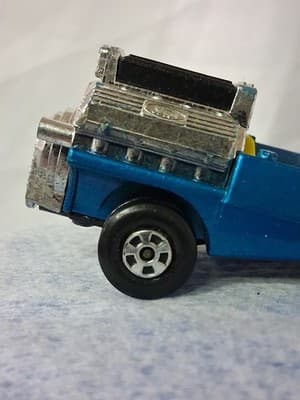 1972 Matchbox Lesney Superfast #42 Tyre Tire Fryer Blue w/Ford V8 Engine Nice! - Thumbnail 2