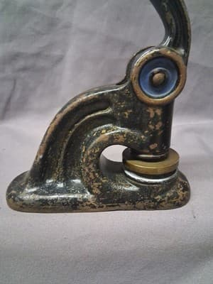 Antique 1883 Cast Iron Stamp Press Seal Embosser Gordon Woolen Mills Inc NH - Thumbnail 2