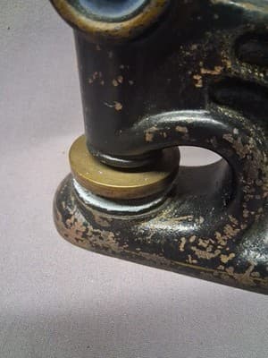 Antique 1883 Cast Iron Stamp Press Seal Embosser Gordon Woolen Mills Inc NH - Thumbnail 7