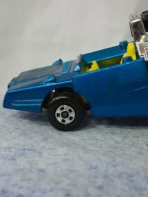 1972 Matchbox Lesney Superfast #42 Tyre Tire Fryer Blue w/Ford V8 Engine Nice! - Thumbnail 7
