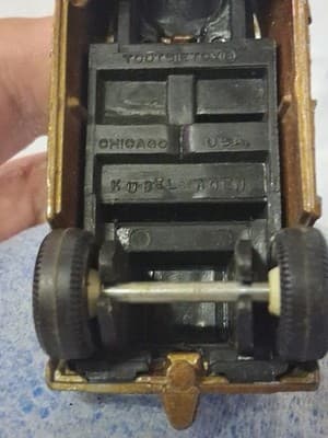 🚘VINTAGE 1970s TOOTSIE TOY KUBELWAGEN VW Black Interior Brown Paint - Thumbnail 7