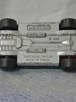 Vtg DIE CAST MODEL MATCHBOX PONTIAC FIREBIRD SE 1982 BLACK - Thumbnail 5