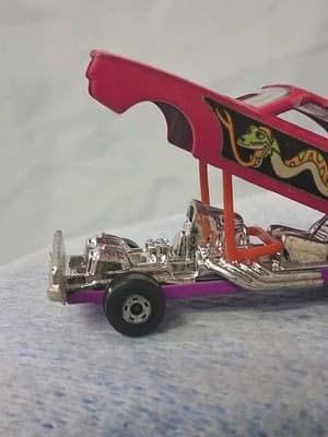 Vtg Matchbox Superfast Lesney #70 Dodge Charger Dragster Rare PURPLE BASE 🔥 - Thumbnail 3
