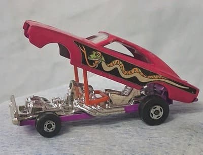Vtg Matchbox Superfast Lesney #70 Dodge Charger Dragster Rare PURPLE BASE 🔥 - Thumbnail 2
