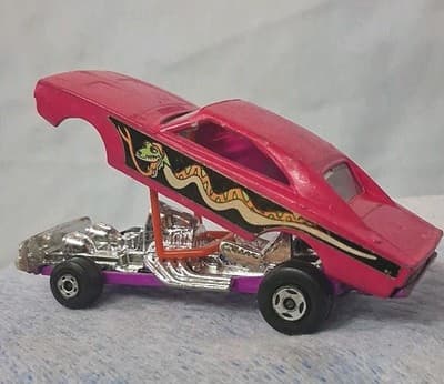 Vtg Matchbox Superfast Lesney #70 Dodge Charger Dragster Rare PURPLE BASE 🔥 - Thumbnail 5