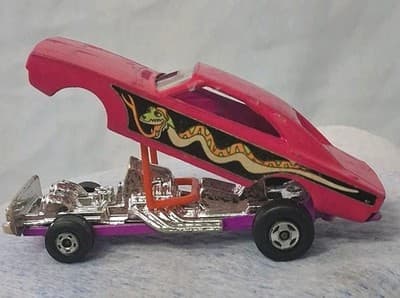 Vtg Matchbox Superfast Lesney #70 Dodge Charger Dragster Rare PURPLE BASE 🔥 - Thumbnail 4