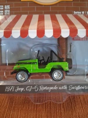 1971 '71 JEEP CJ-5 RENEGADE WITH SURFBOARDS THE HOBBY SHOP 10 GREENLIGHT 2020 - Thumbnail 2
