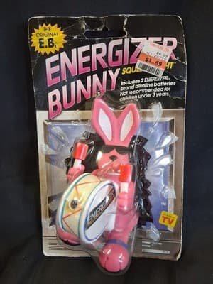 Vintage 1990 New Energizer Bunny Squeeze See Photos Of Pkg - Thumbnail 2