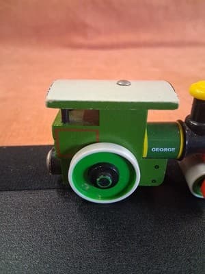 George Tractor Tank Engine Thomas the Train Wooden Railway Friends Green 2003 - Thumbnail 5