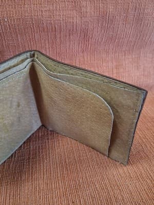 Vintage Brown Leather Fold Wallet With Hunting Animal, Uruguay 🇺🇾 - Thumbnail 6