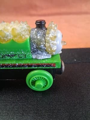 Thomas & Friends Wooden Railway Train Jack Frost Ice Covered Percy Engine 2003 - Thumbnail 3