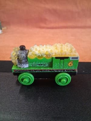 Thomas & Friends Wooden Railway Train Jack Frost Ice Covered Percy Engine 2003 - Thumbnail 6