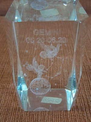 Angel Lazer paperweight Humingbird Gemini - Thumbnail 2