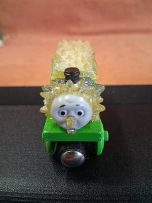 Thomas & Friends Wooden Railway Train Jack Frost Ice Covered Percy Engine 2003 - Thumbnail 2