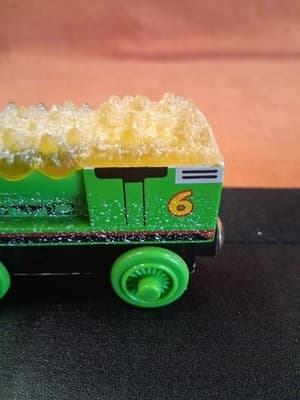 Thomas & Friends Wooden Railway Train Jack Frost Ice Covered Percy Engine 2003 - Thumbnail 8